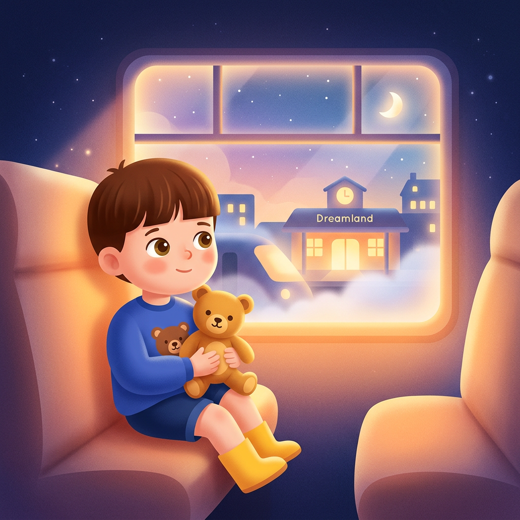 Cover illustration for Marc and the Train to Dreamland