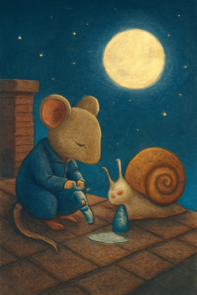 Cover illustration for Bramble and the Moon Puddle