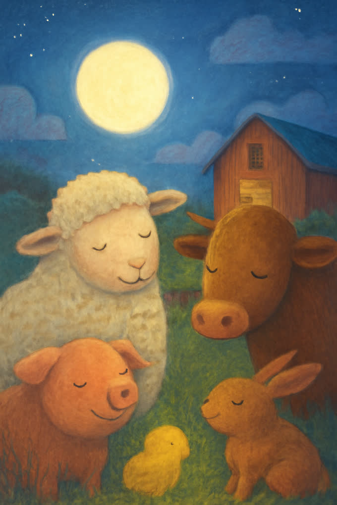 Cover illustration for Goodnight, Woolly Ones