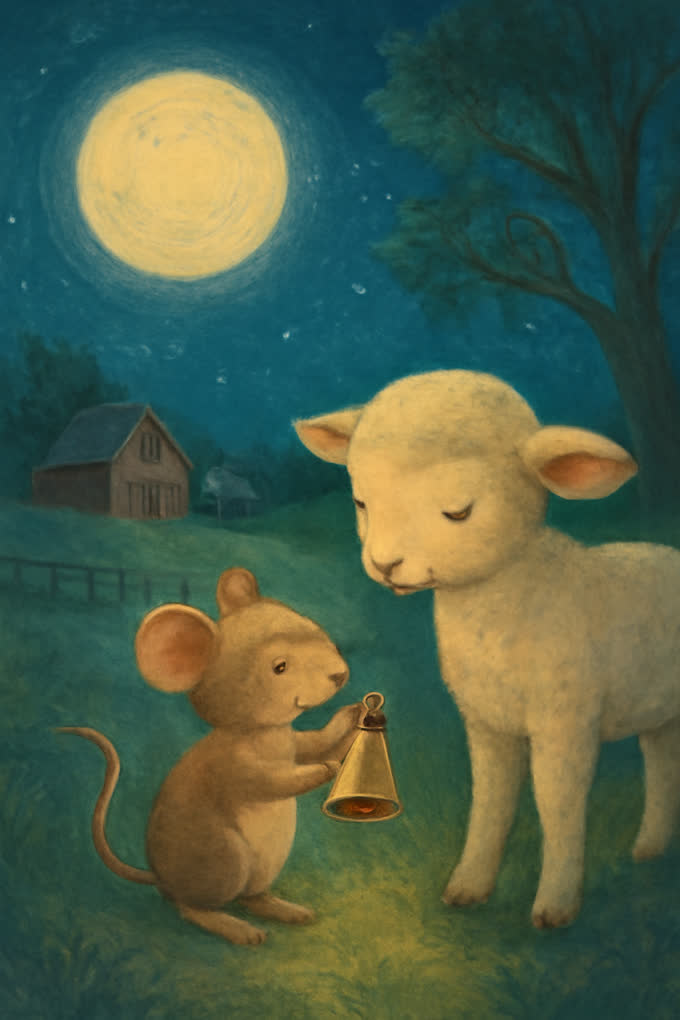Cover illustration for Mallow and the Moonlit Bell