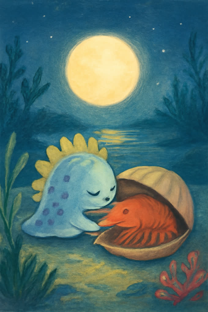 Cover illustration for Mallow and the Moonlit Pool