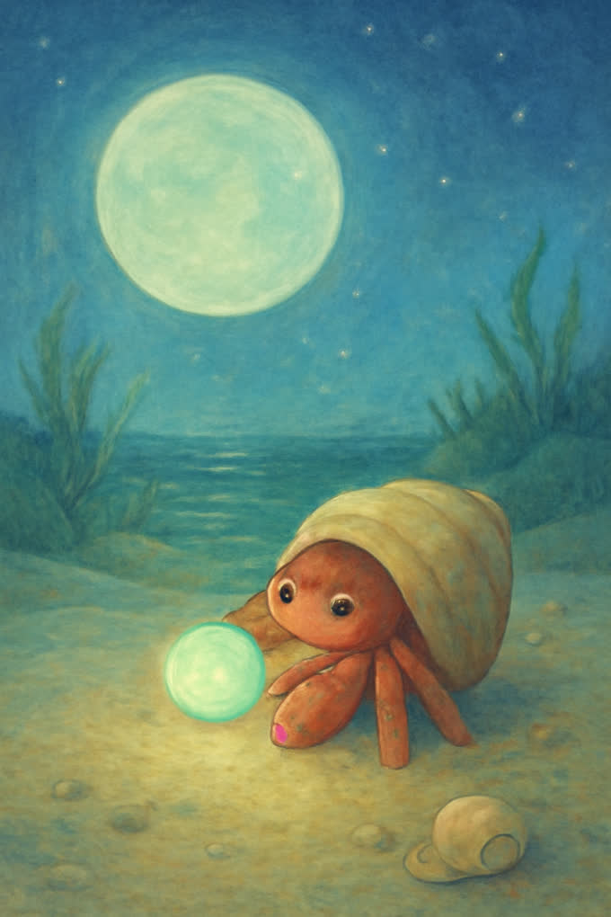 Cover illustration for Nori and the Sea-Glass Moon