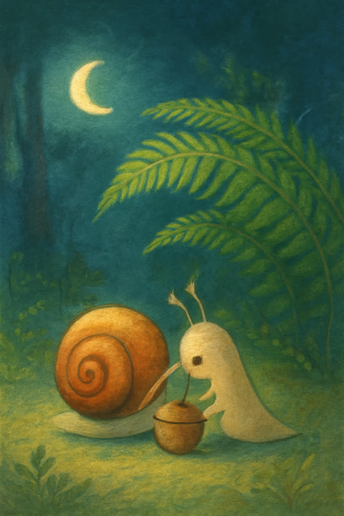 Cover illustration for Snail and the Acorn Cup