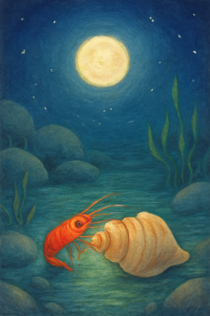 Cover illustration for Tansy and the Clicking Shell