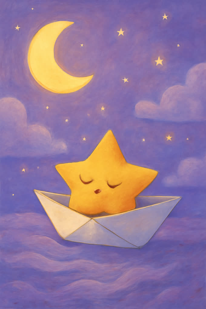 Cover illustration for The Boat in the Lilac Sky