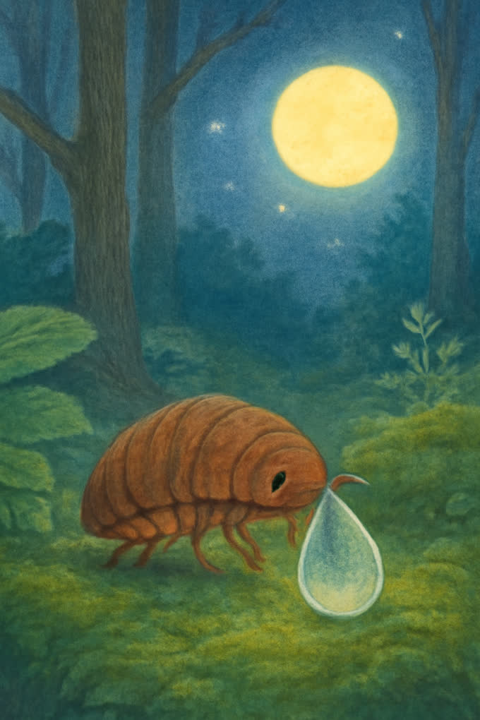 Cover illustration for The Dewdrop Journey