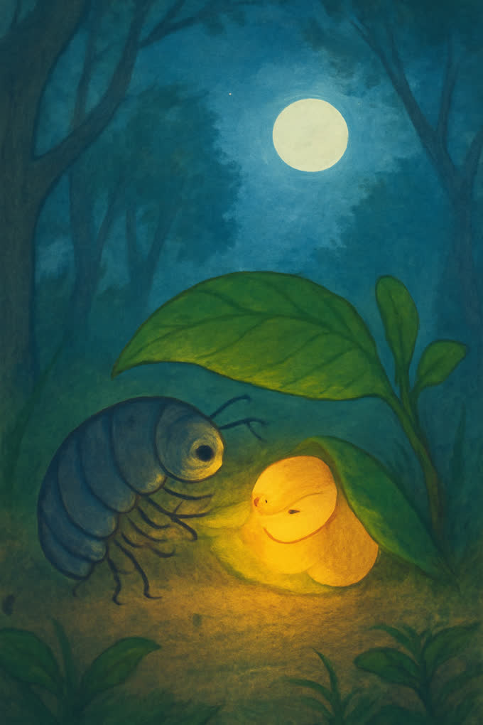 Cover illustration for The Glow Beneath the Leaf