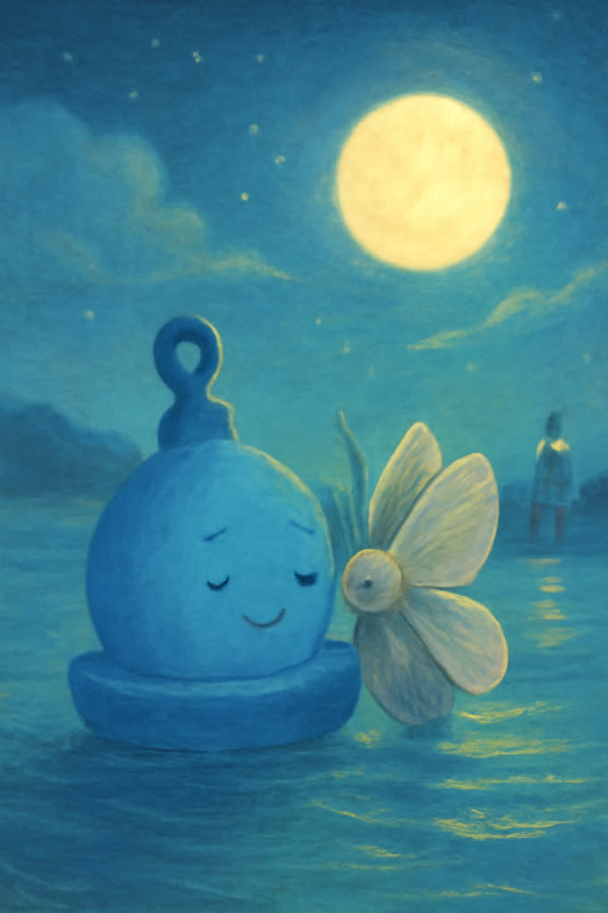 Cover illustration for The Little Blue Buoy