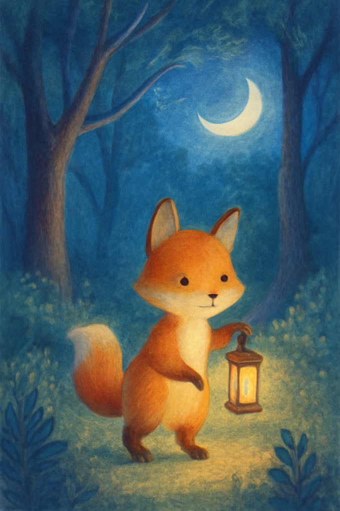 Cover illustration for The Little Lantern Fox