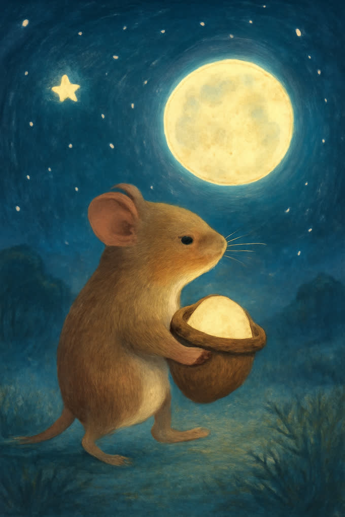 Cover illustration for The Moon in the Acorn Cup