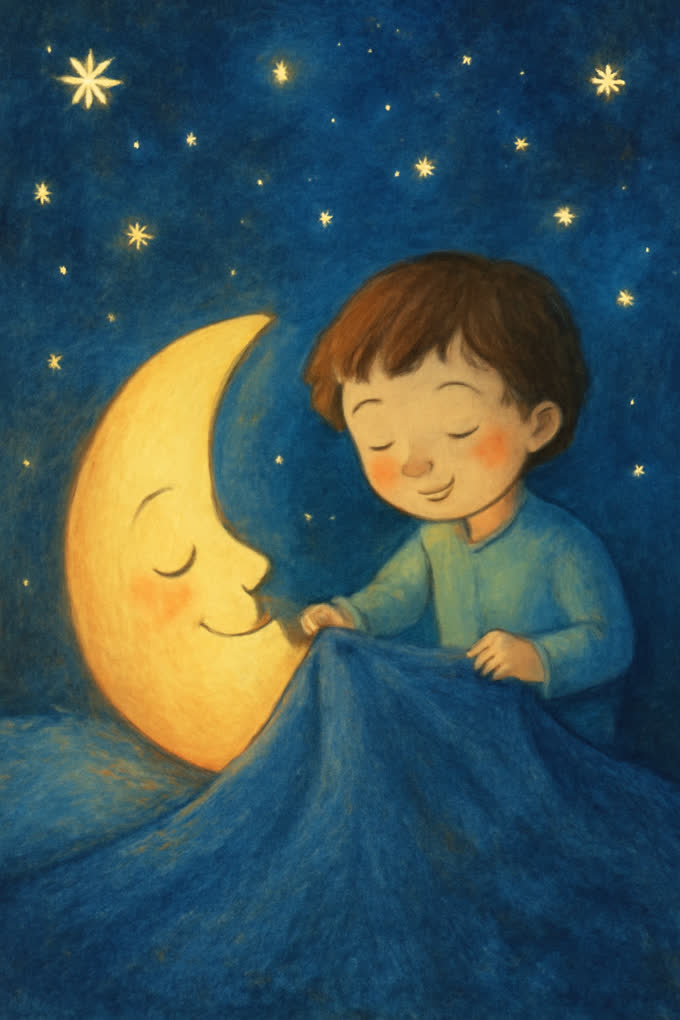 Cover illustration for The Moon Keeps a Blanket