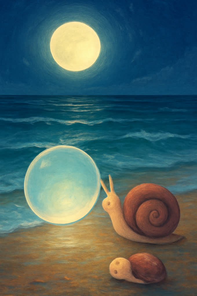 Cover illustration for The Moonlit Bubble