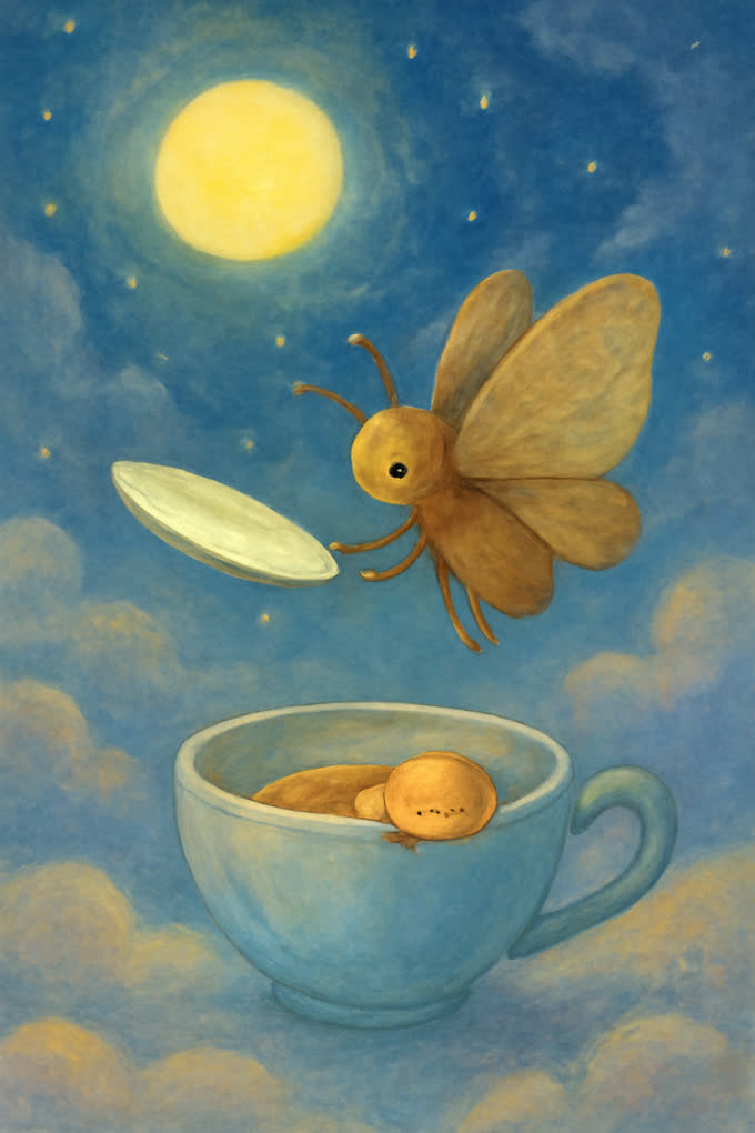 Cover illustration for The Moth and the Sky Teacups