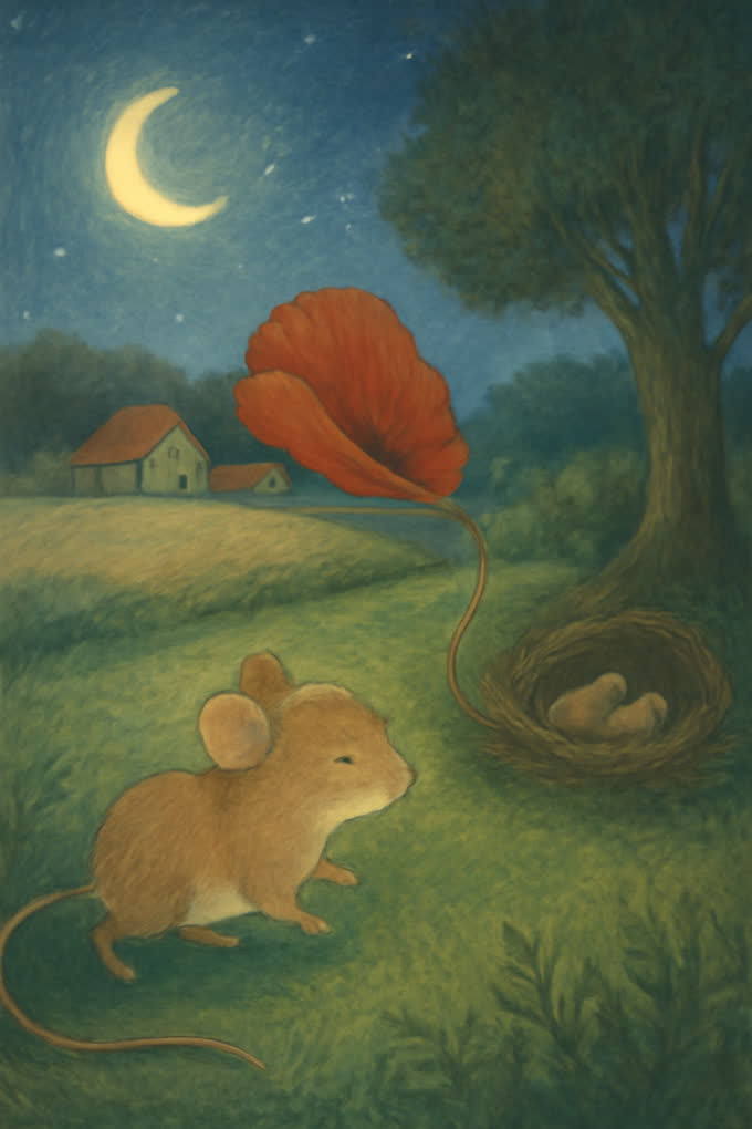 Cover illustration for The Poppy-Petal Quilt