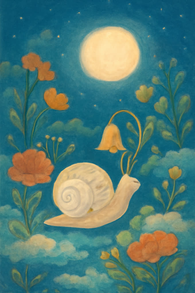 Cover illustration for The Porcelain Snail and the Floating Garden